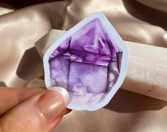 Amethyst Crystal Vinyl Sticker | Waterproof Laptop Decal