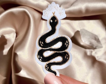 Naklejka winylowa Magic Serpent | Czarno-złota naklejka księżycowa