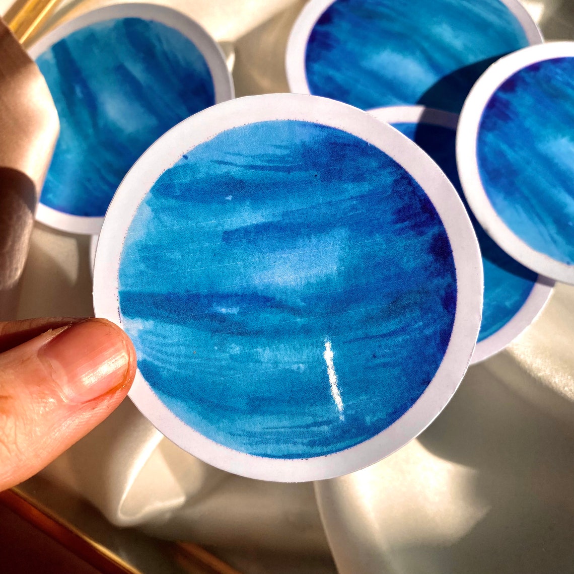 Neptune Vinyl Sticker | Watercolor Planet Decal, Waterproof - Etsy