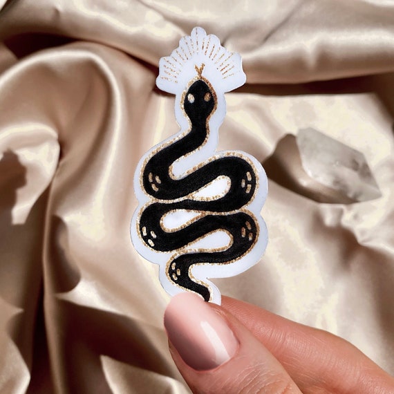Magic Serpent Vinyl Sticker Black Gold Witchy Stickers | Etsy