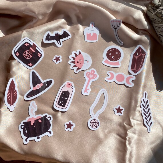 30-Piece Pink Pickleball Halloween Stickers - Waterproof Vinyl Decals For Water Bottles & Laptops