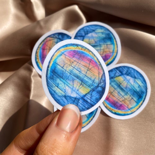 Labradorite Vinyl Sticker Blue Pink Purple Gold Stickers Etsy