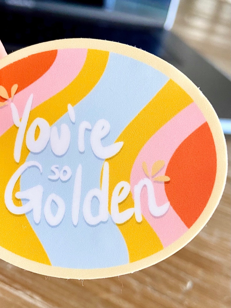 Gifts for Her Retro Style So Golden Sticker Valentines Gift Music Lover Sticker Gifts for Him
