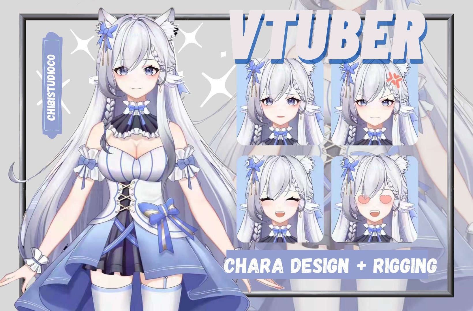 Custom LIVE2D Vtuber Model / Vtuber Commission / Vtuber Design Etsy