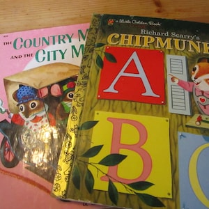 Set of Two Adorable Richard Scarry Golden Books