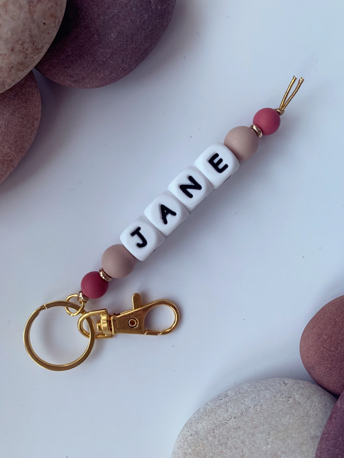 Personalised Hand Made Keyrings Name Charm Name Tag New Etsy