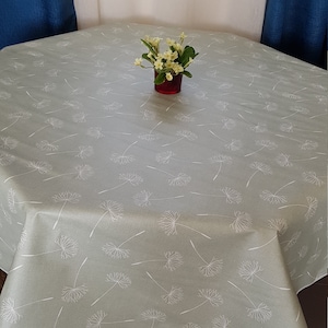 Round oilcloth 175cm wide pale green