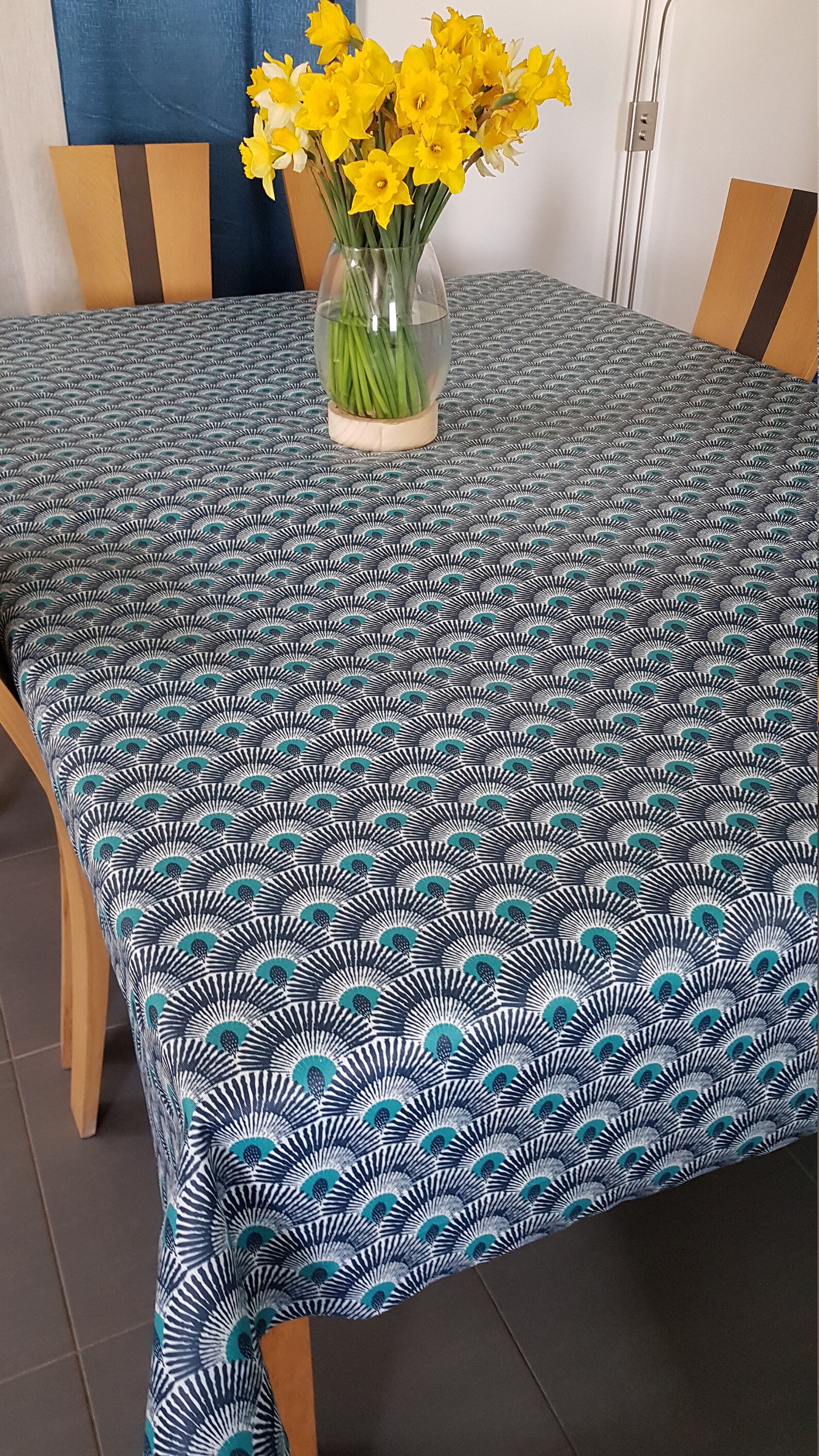 Coated Canvas in 1.75m Wide Blue Etsy