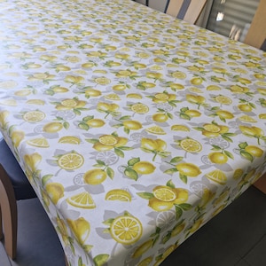 Coated cotton canvas 1.55m wide &quot;Lemons&quot;.