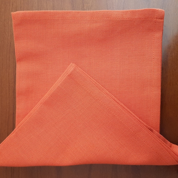 Lot  de 6 serviettes de table oranges