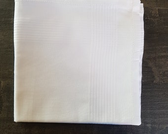 Pack of 6 white men&#39;s handkerchiefs