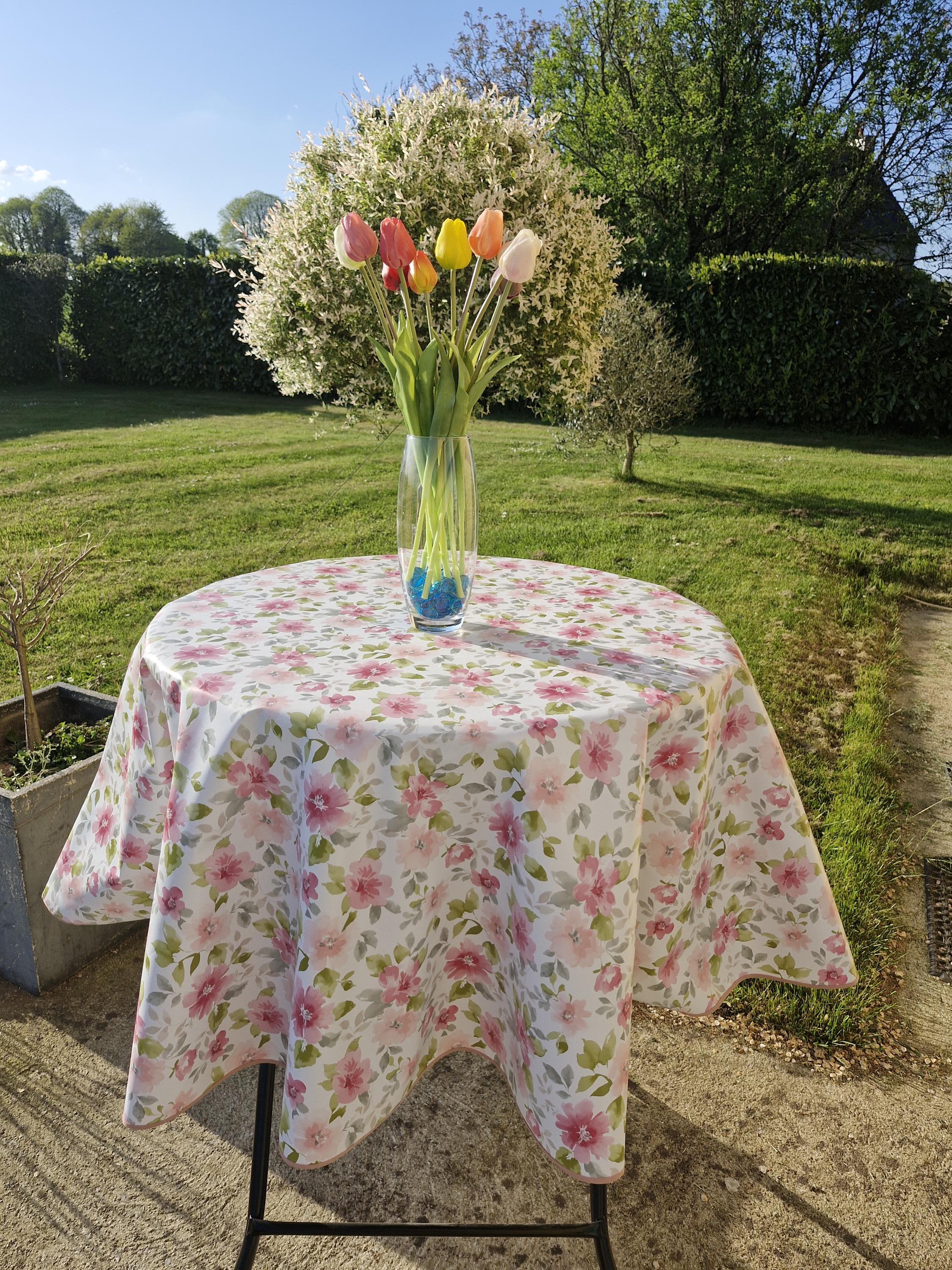 Nappe Nappe Vntage au crochet à la man avec roses Franças ln