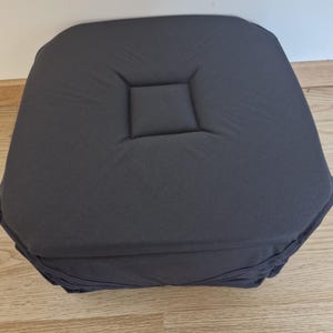 Set of 6 chair pads - anthracite grey chair seats.