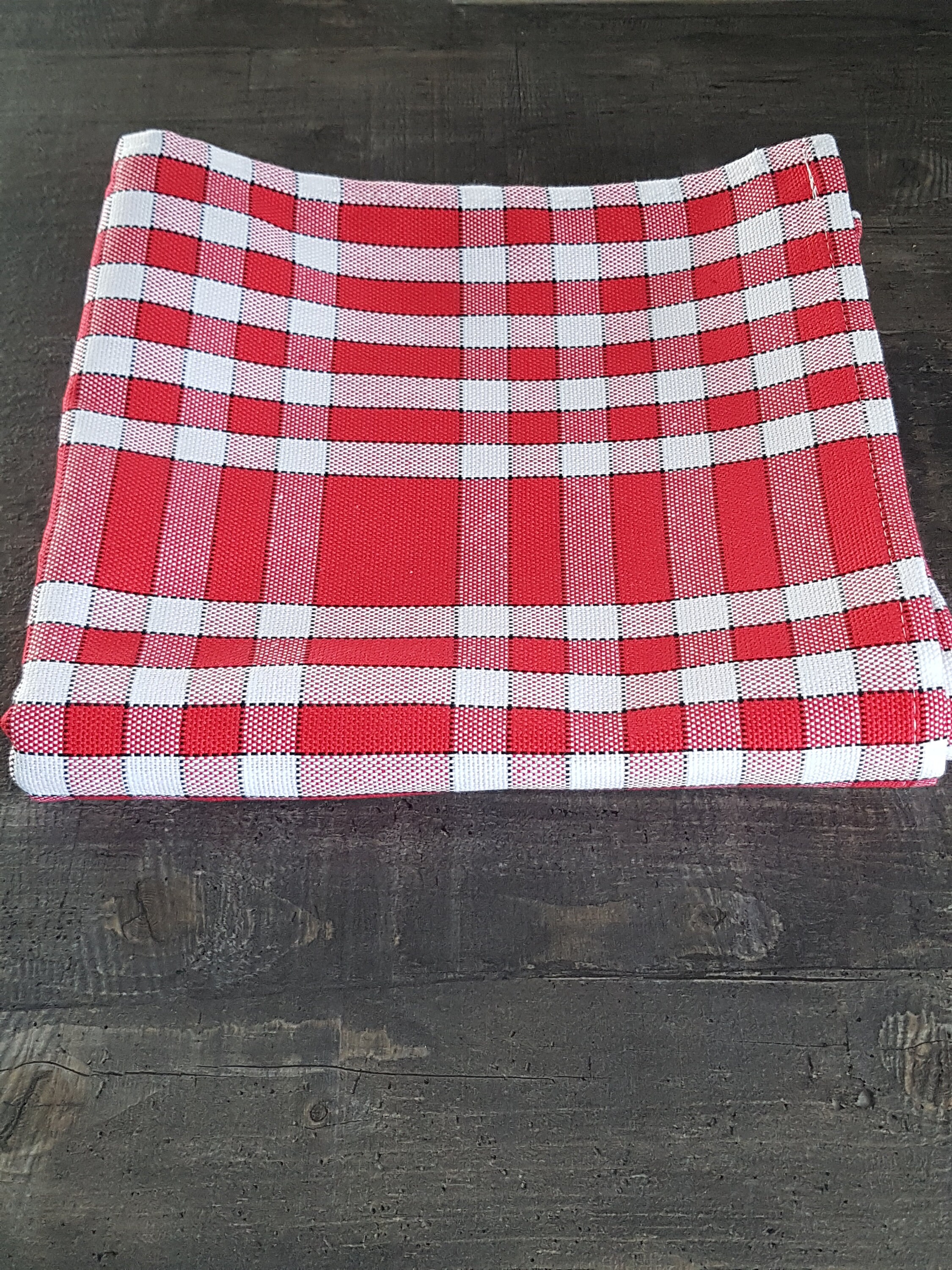 CHEMIN DE TABLE LIN VICHY RÉTRO 28CMX5M ROUGE