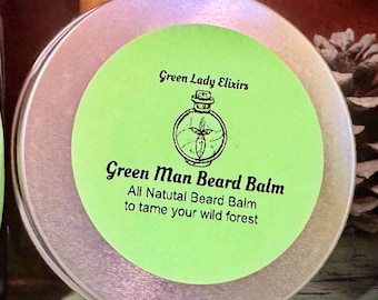 Natural Beard Balm – Cedarwood+ Sandalwood | Handmade Beard Conditioner + Styling Wax | Men's Grooming Gift