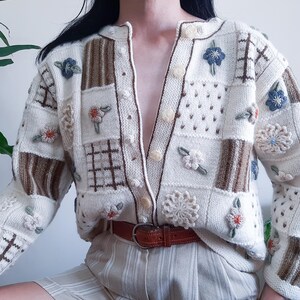 70s Floral Cardigan - Etsy