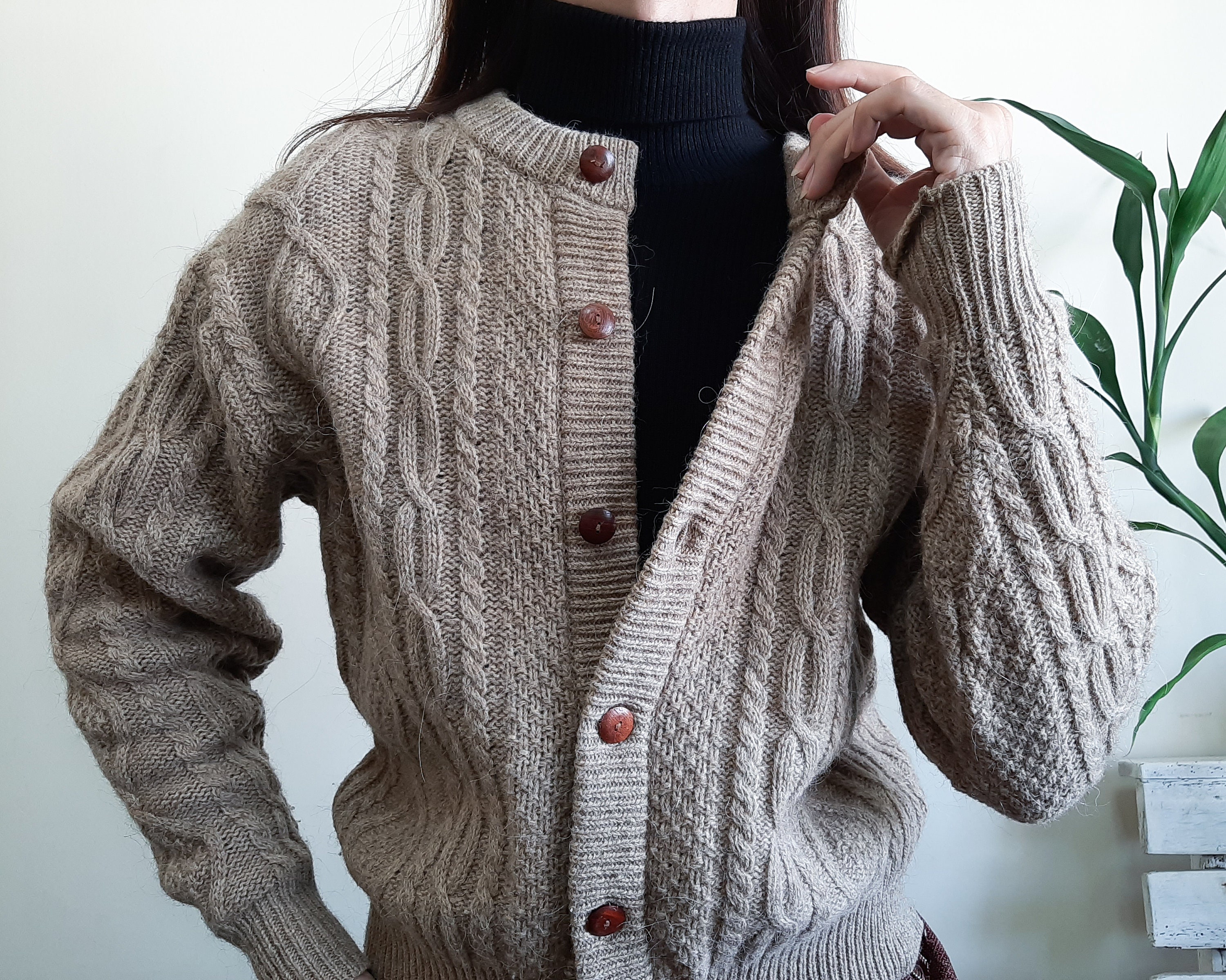 Button up wool sweater hot sale