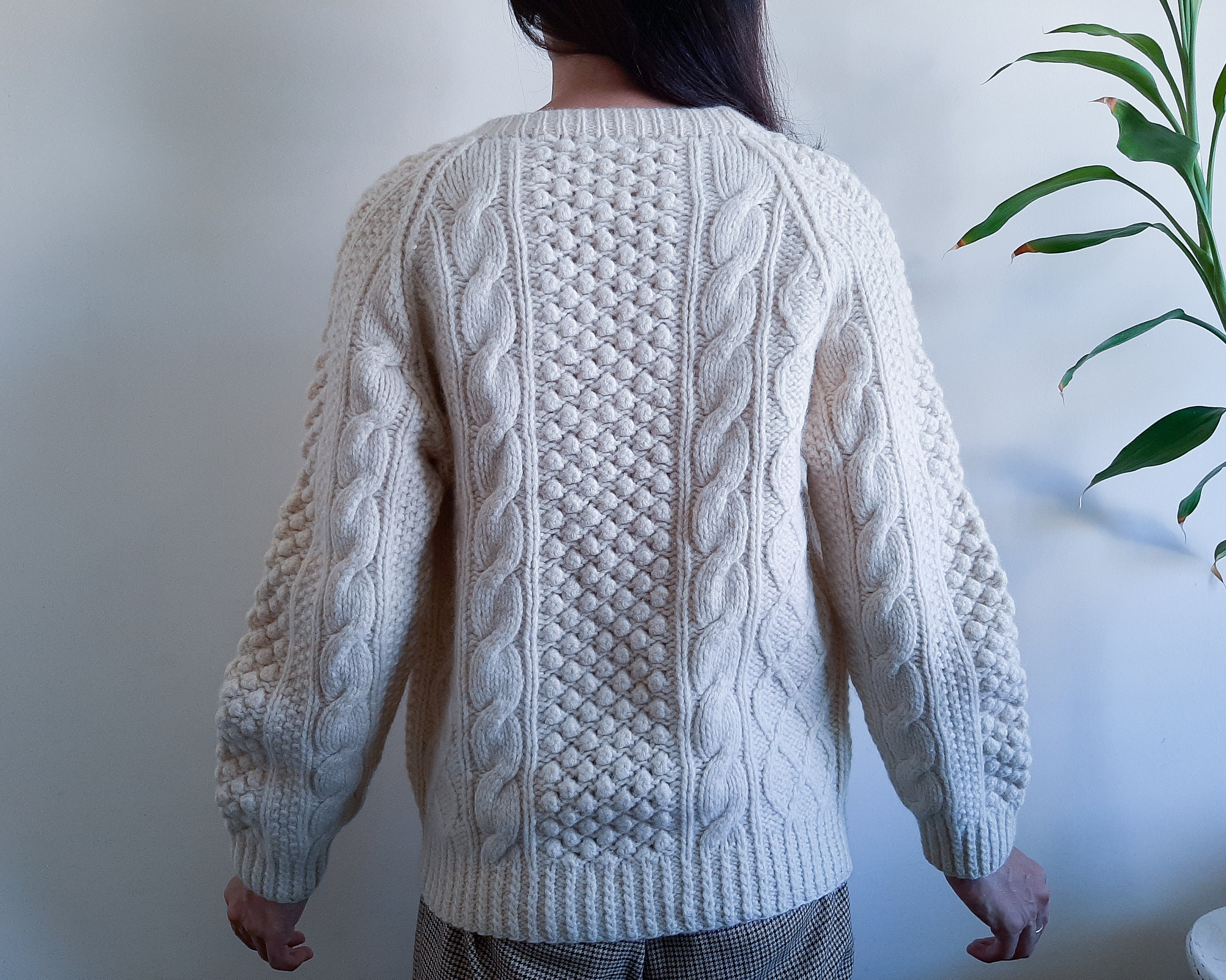 Cecily Cream Cable Knit Sweater