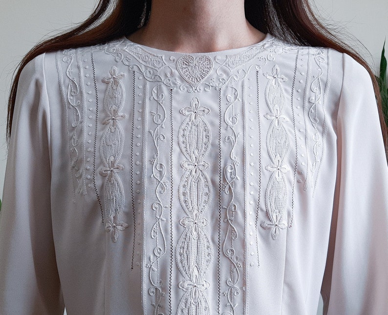 Vintage Elegant Printed Blouse