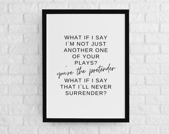 Foo Fighters The Pretender Lyrics Print Etsy