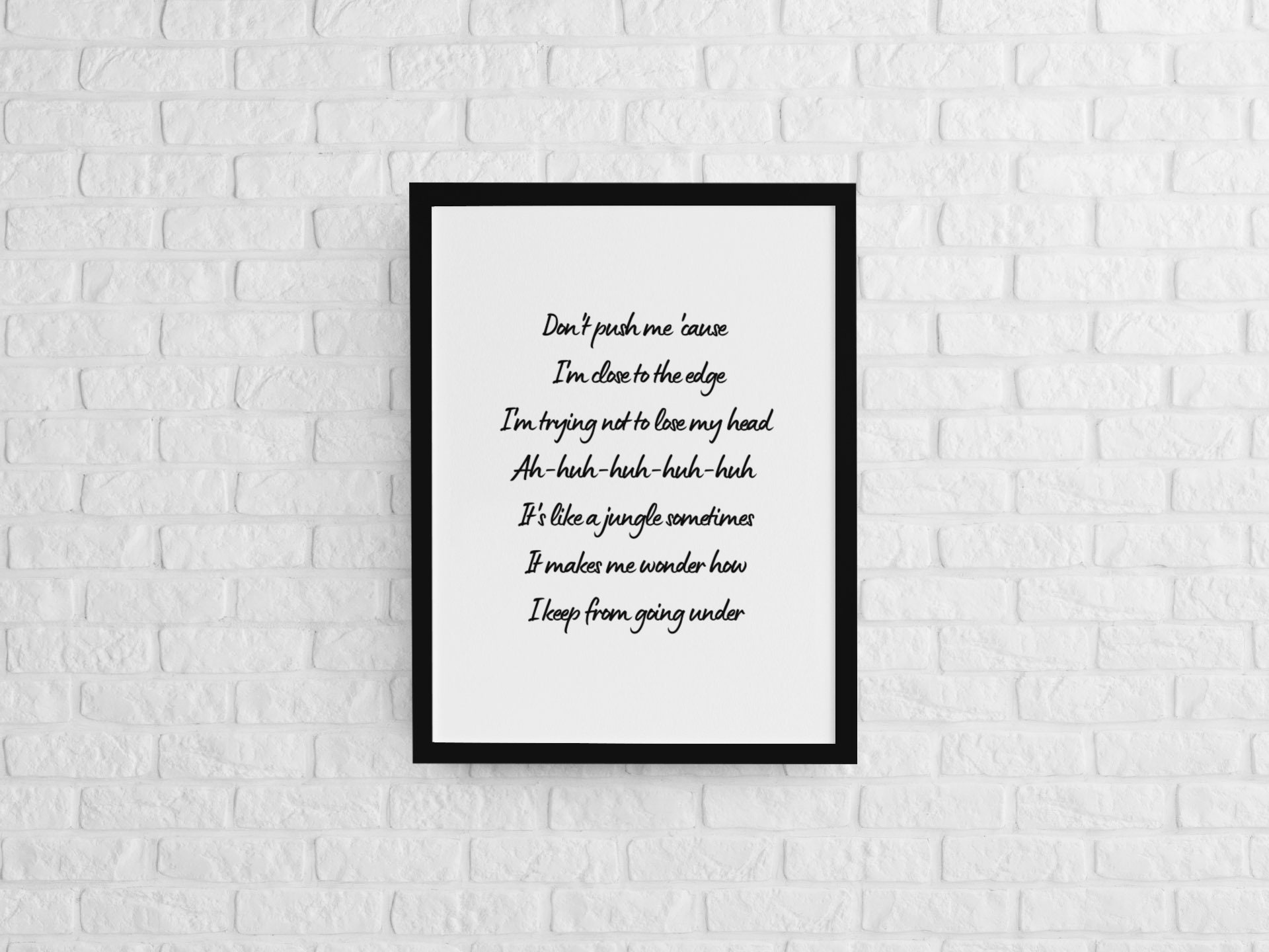 Grandmaster Flash The Message lyric print Wall art / music Etsy