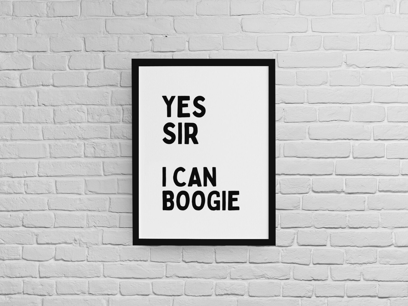 Yes sir i can boogie print / wall art / home decor / music / Etsy