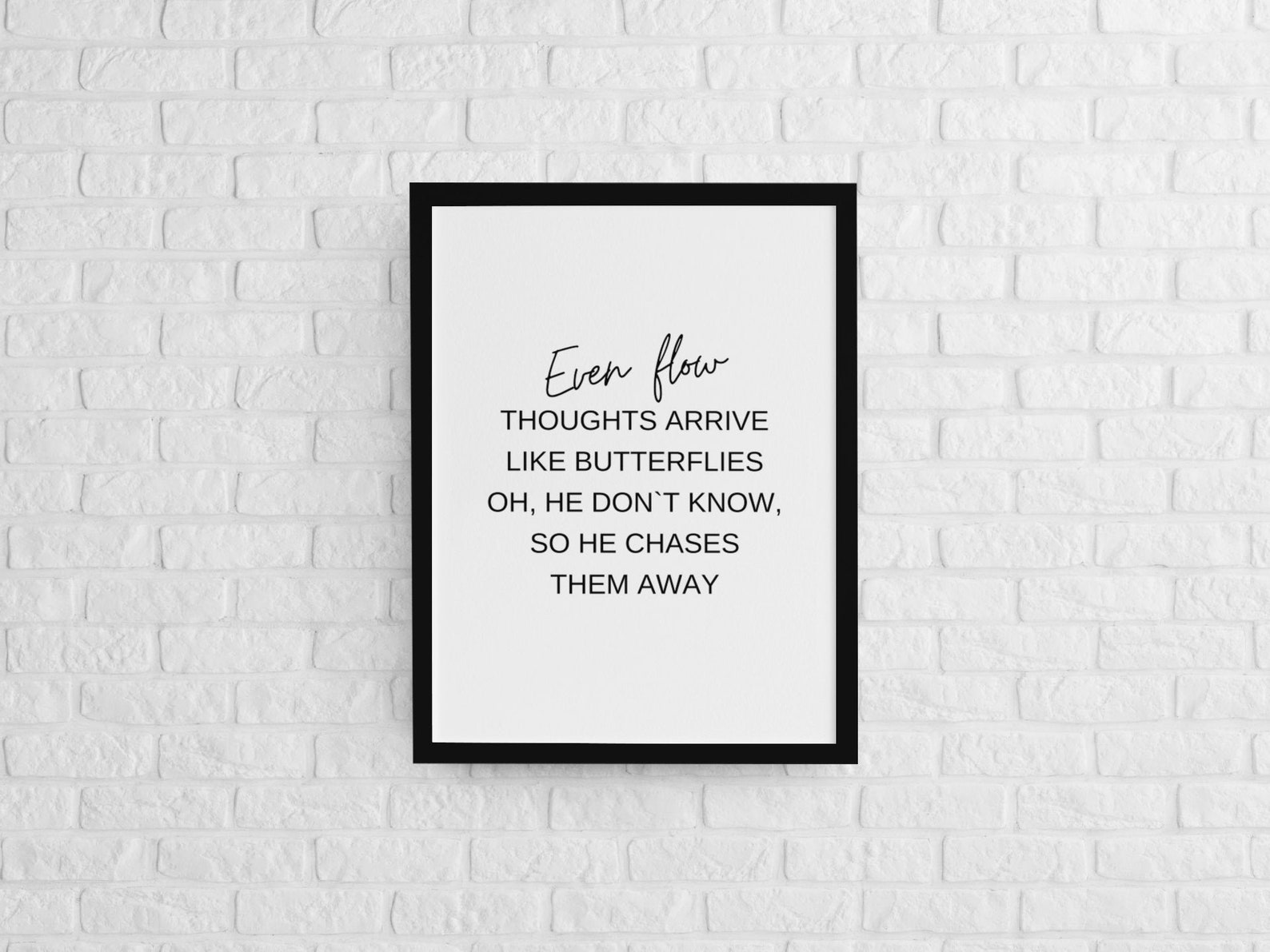 Pearl Jam even flow lyric print