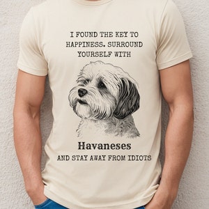 Havanese Dog Unisex Softstyle Crewneck T-Shirt, Funny, Sarcastic Dog Shirt