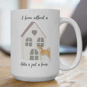 Akita Gift, Dog Lover Gift, Akita Breed Ceramic Mug 15oz