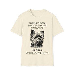Yorkshire Terrier Yorkie Dog Unisex Softstyle Crewneck T-Shirt, Funny, Sarcastic Dog Shirt