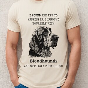 Bloodhound Dog Unisex Softstyle Crewneck T-Shirt, Funny, Sarcastic Dog Shirt