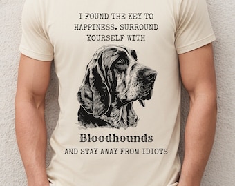 Bloodhound Dog Unisex Softstyle Crewneck T-Shirt, Funny, Sarcastic Dog Shirt