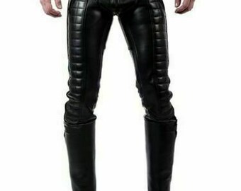 padded leather pants