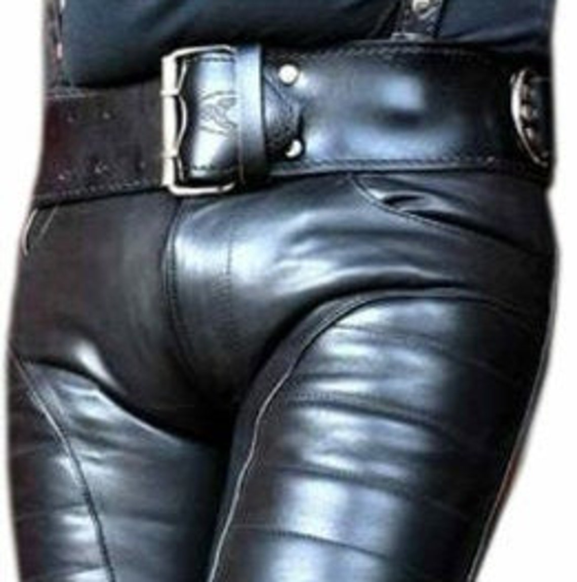 Men's Cowhide Leather Jeans Model Casual Biker Party Wears Handmade