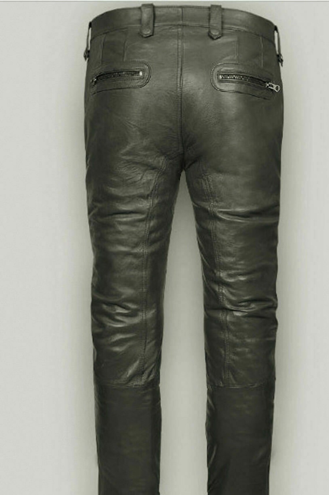 Men's Real Leather Bikers Pants Leather Quilted Knees - Etsy