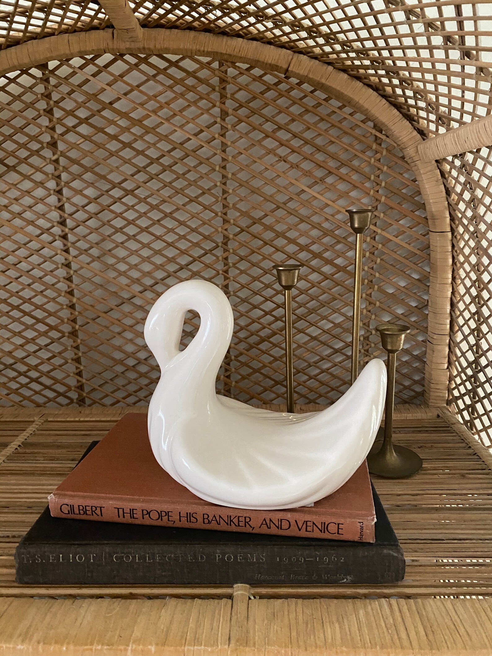 Vintage Art Deco Swans Towel Holder Etsy
