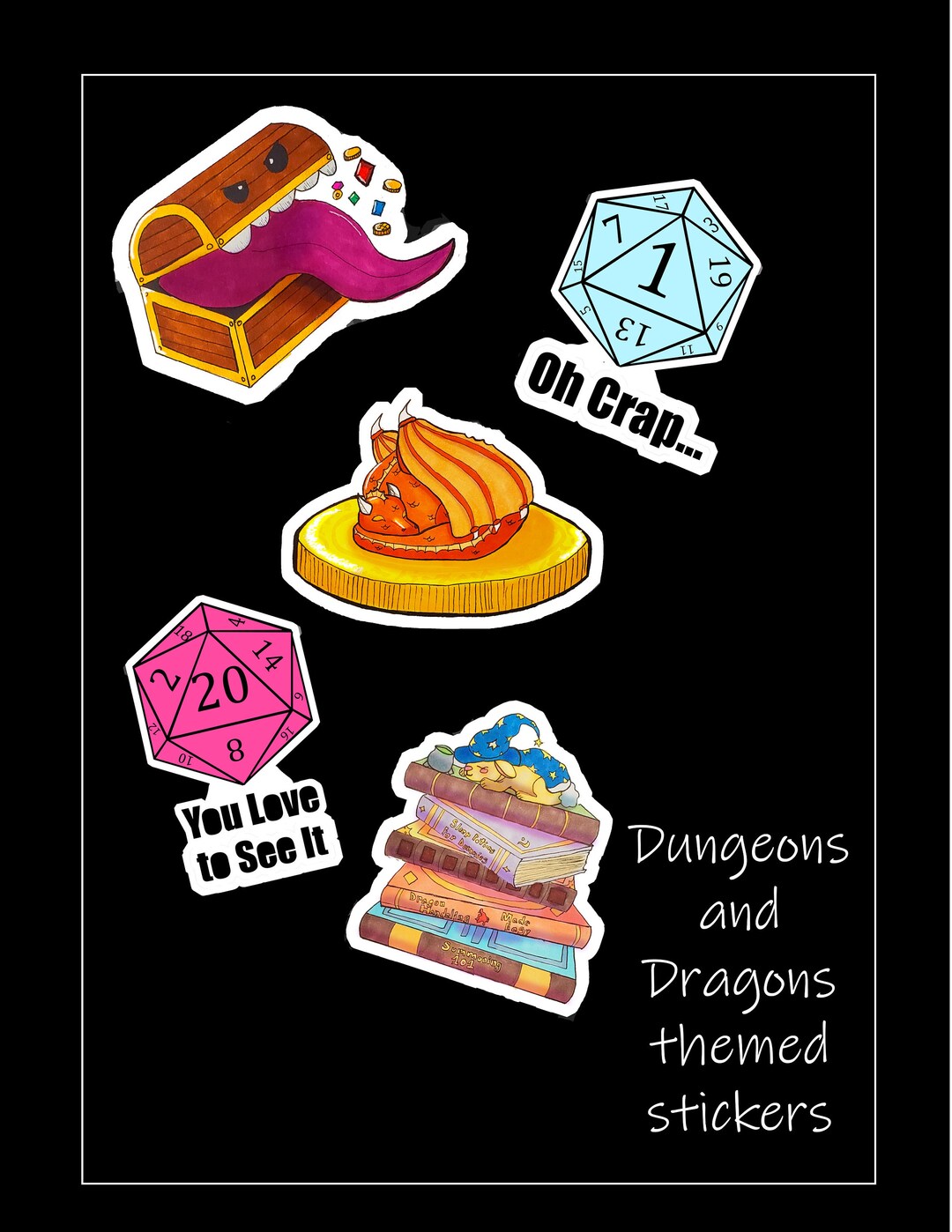 Dungeons and Dragons Themed Sticker Bundle - Etsy