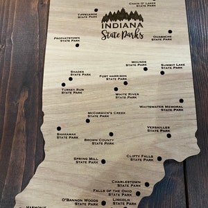 Indiana State Parks Sign I Indiana State Parks Map-Choose Your Wood