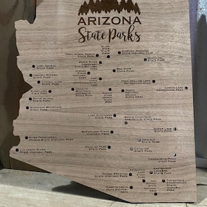 Arizona State Parks Sign I Arizona State Park Map-Choose Your Wood