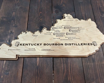 Kentucky Bourbon Distilleries Sign I Kentucky Bourbon Map