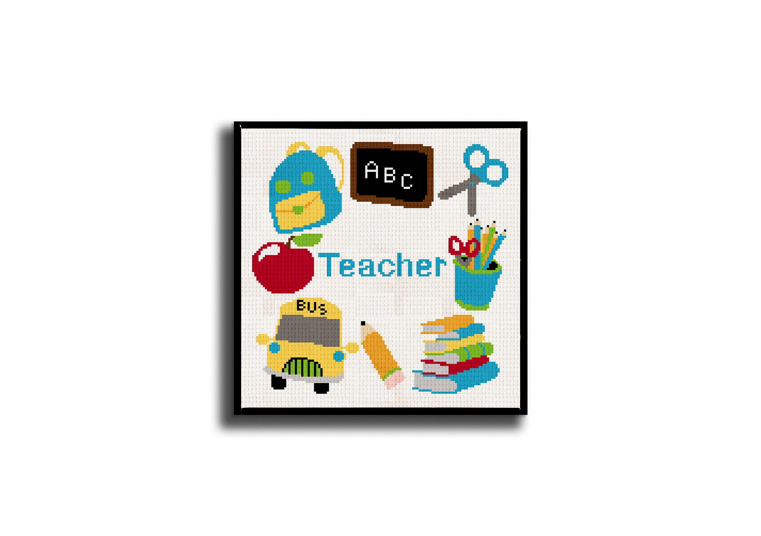 Teacher Cross Stitch Pattern PDF – School - Etsy