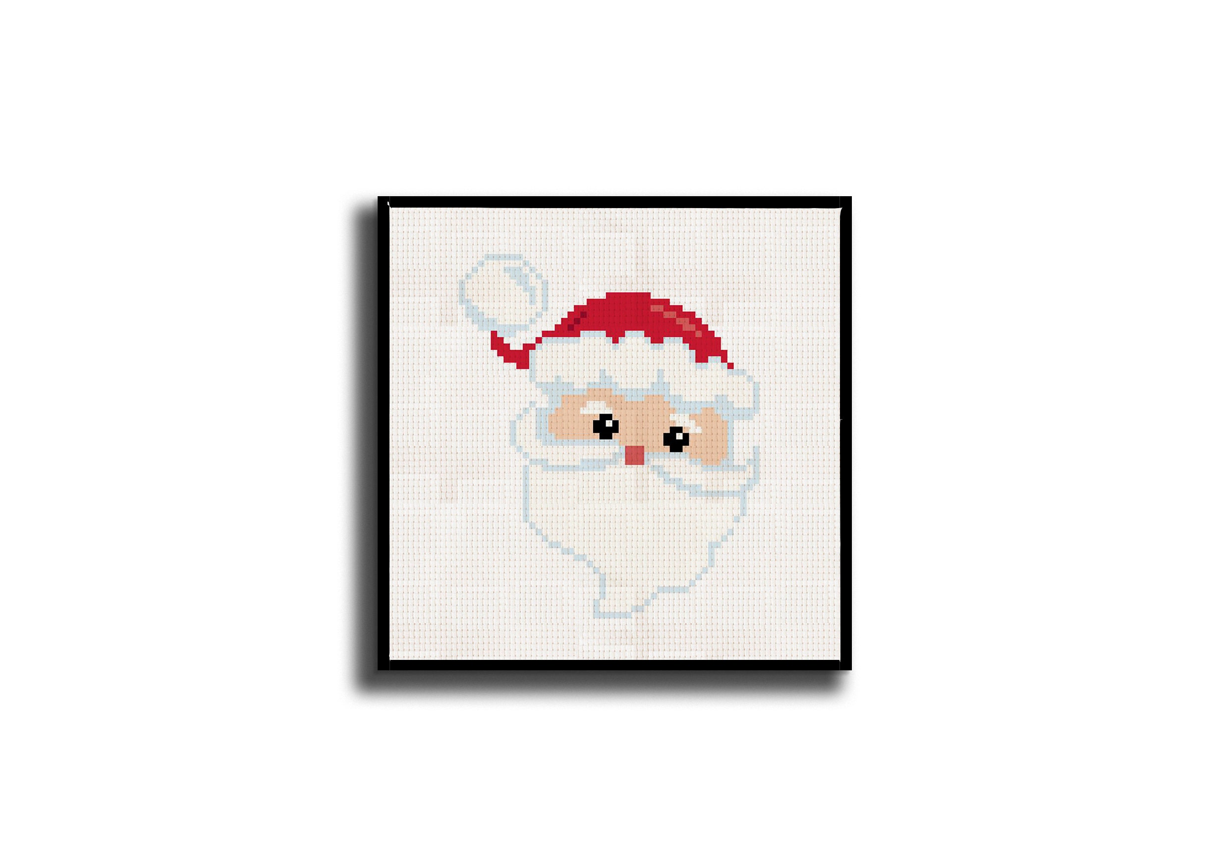 Santa Claus Cross Stitch Pattern Christmas Quick Stitch Etsy