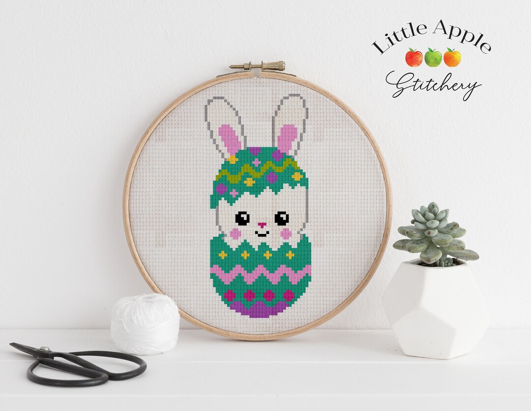 Easter Egg Cross Stitch Pattern PDF- Easter Bunny - Etsy