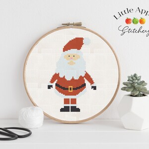 Santa Cross Stitch Pattern PDF – Christmas – Quick Stitch Project