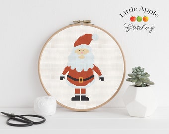 Santa Cross Stitch Pattern PDF – Christmas – Quick Stitch Project