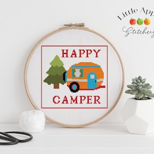 Camper Cross Stitch Pattern PDF – RV