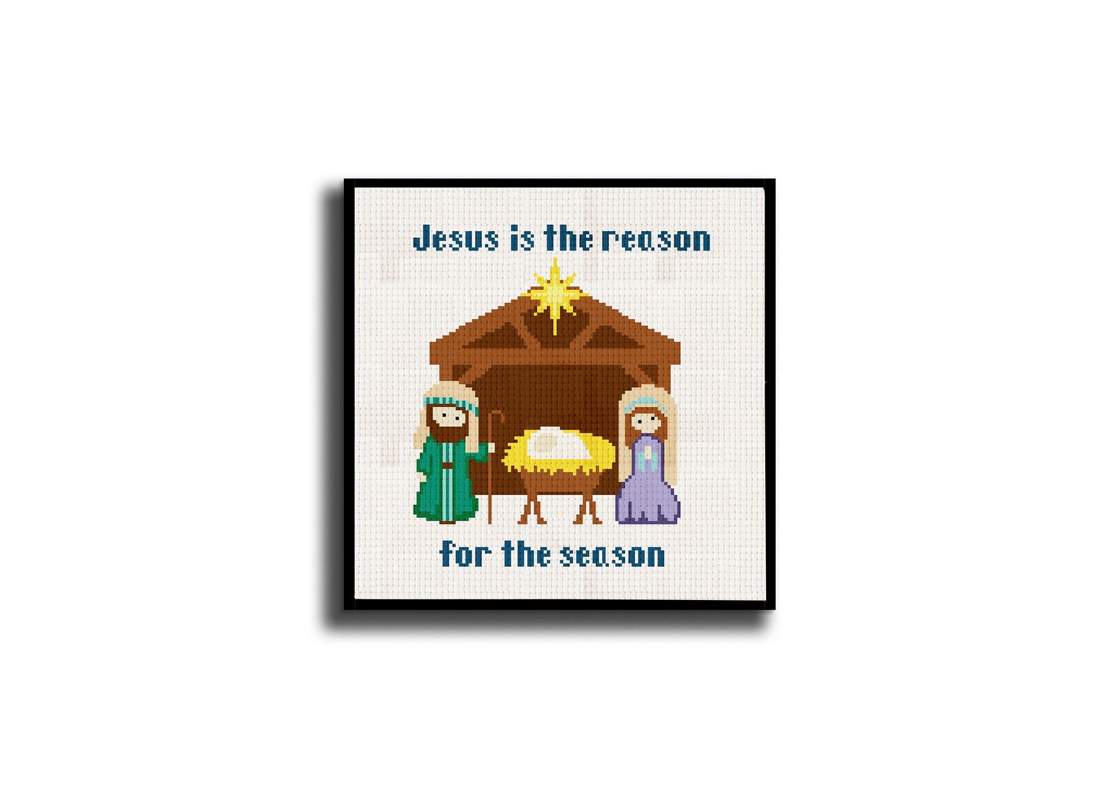 Nativity Cross Stitch Pattern PDF Jesus is the Reason Cross Etsy