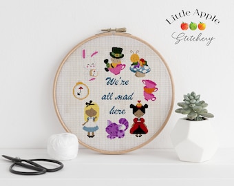 Sign Kreuzstich-Lesezeichen-Set "Alice Im Wunderland Raupe" – DIY Stick-Set Mit Allem Zubehör