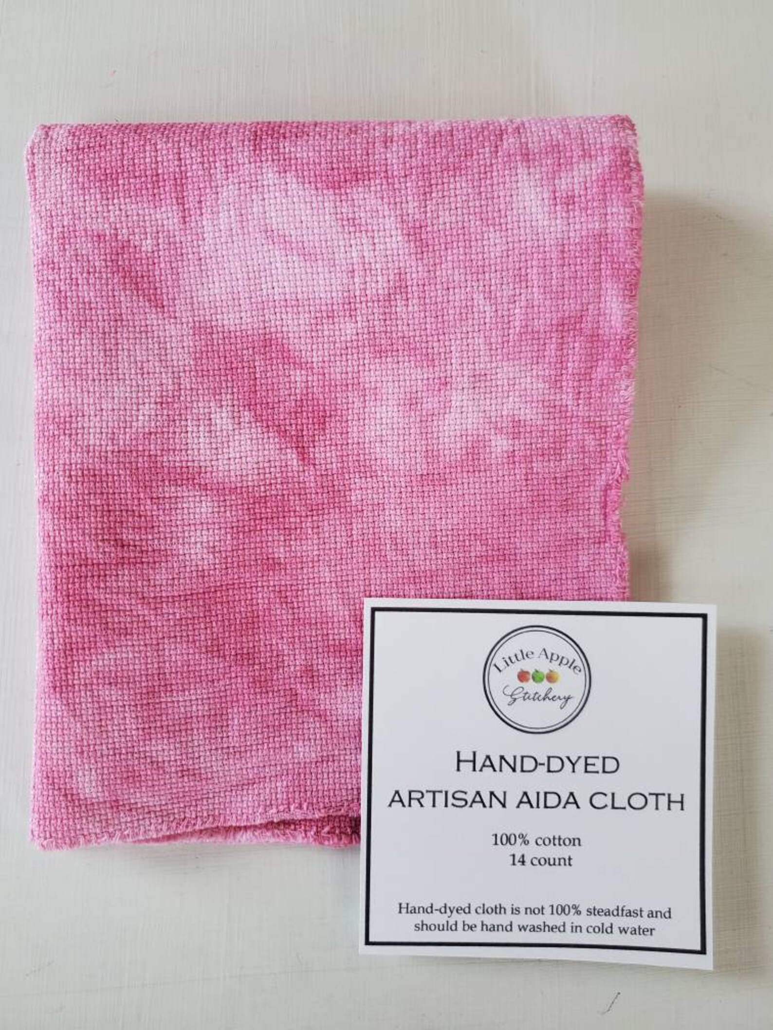 Pink Dyed Aida Cloth 14 Count Handdyed Aida Cloth Etsy
