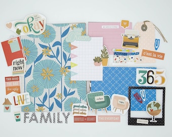 Scrapbook Kit • Vintage Vibes | scrapbook kit, scrapbook supplies, scrapbook ephemera, photo album kit, greeting card kit, papercraft
